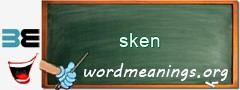 WordMeaning blackboard for sken